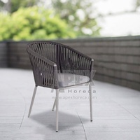 Chaise acuco tissée en corde, ensemble de bistrot, fauteuil de Table en verre, livraison gratuite