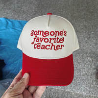 Gorra de Béisbol Personalizada al por Mayor para Profesores, Bordado 3D, Diseño Color Block, Unisex, para Hombre y Mujer, OEM