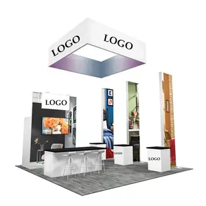 Portable Aluminium Tube Custom Size Lightweight Easy Assembly Modular Exhibition Booth For Advertising