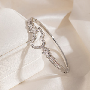 Gold And <b>Silver</b> Gourd Shaped Zircon <b>Bracelet</b> Micro Insert Women's Jewelry Gift - Product Image 2
