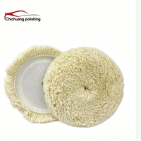 Tampon de polissage en laine robuste pour nettoyeur rotatif, accessoire de detailing automobile pour l'entretien des voitures en vinyle