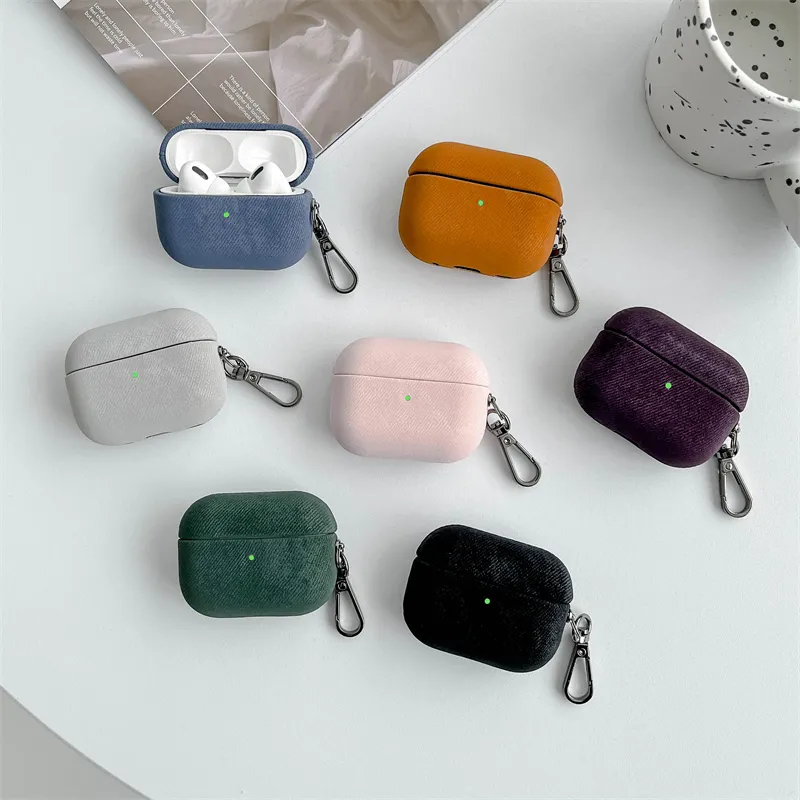 Solid color suede Earphone Case for AirPods 1/2 Cover Bluetooth Earphone Protector Pro New 3rd