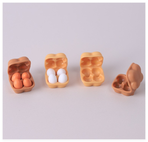 Venta al por mayor a granel: Kit de cocina de juegos de comida en miniatura para casa de muñecas, miniatura de comida kawaii, bandeja de resina vacía para niños, caja de cartón para huevos de gallina - Product Image 5