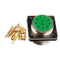 Conector Circular de Aviación Serie GJB599 MIL-C-85409 MIL-DTL-38999 Latón Plateado IP67/IP68/IP69 -60~+175