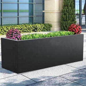 Jardinières rectangulaires <span class=keywords><strong>en</strong></span> aluminium enduit de poudre, durables, imperméables et portables, pour plantes et <span class=keywords><strong>fleurs</strong></span> de jardin, vente <span class=keywords><strong>en</strong></span> gros - Product Image 5
