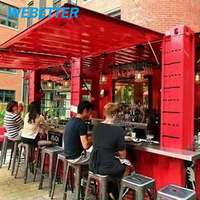 WEBETTER Café conteneur démontable Restaurant préfabriqué conteneur d'expédition Bar Restaurant avec cuisine entièrement équipée