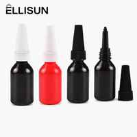 Bouteilles en plastique opaques noires rondes de 10 ml anti-UV, directement de l'usine, vides, pour colle UV