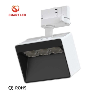 Projecteur sur rail commercial polarisé pour éclairage mural, 3 têtes 15W, 5 têtes 30W, faisceau asymétrique, pour commande en gros - Product Image 1