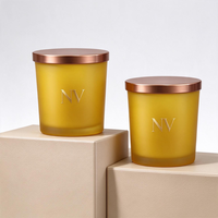 Bocaux à bougies en verre de qualité supérieure de 220 ml, 315 ml et 420 ml avec couvercles en bois pour l'emballage de bougies de luxe et la décoration de la maison