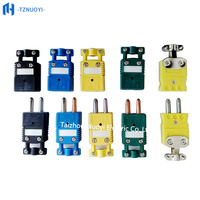 Konektor Termokopel Tipe-K Pria-Wanita OEM ODM Dapat Disesuaikan Kuning Standar Steker Soket Braket Terminal Coupler IP65 Nylon