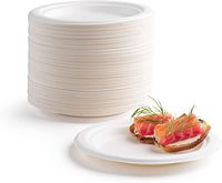 6/7/9/10 pouces biodégradable compostable assiettes jetables canne à sucre bagasse pulpe plateau vaisselle
