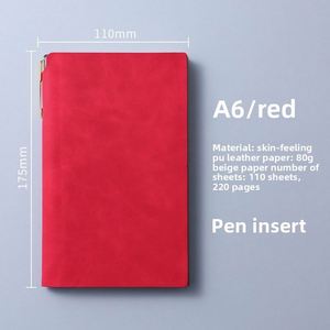 Porte-stylo A6 portable, bloc-notes personnalisé avec logo imprimé, en cuir souple, pour bureau, bloc-notes épaissi, cadeau, colle sans fil - Product Image 6