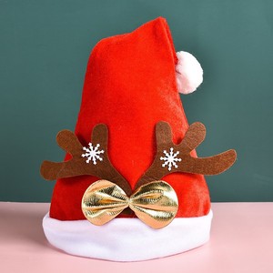 <span class=keywords><strong>Chapeau</strong></span> de bonhomme de neige de renne de père noël en peluche de luxe pour le sport de fête de costume de noël ou les événements de vacances de plage - Product Image 4