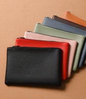Dompet koin lembut uniseks, harga grosir pabrik dompet kecil ritsleting Ultra tipis tas kunci multifungsi tas kartu genggam sederhana
