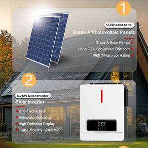 Sistema Solare Ibrido Completo 3.6kw 4.2kw 6.2kw MPPT <span class=keywords><strong>24v</strong></span> 48v Batteria al Litio <span class=keywords><strong>Pannelli</strong></span> <span class=keywords><strong>Solari</strong></span> Facile Installazione Personalizzabile Garanzia 1 Anno - Product Image 3