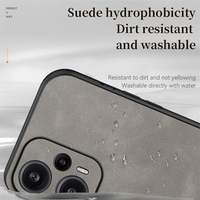 Pour Redmi Note 12 Turbo PU étui de téléphone en cuir peau de mouton couverture arrière en cuir souple bordure étui Mobile