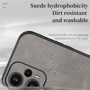 Para <span class=keywords><strong>Redmi</strong></span> Note 12 Turbo PU Funda de cuero para teléfono Funda trasera de cuero de piel de oveja Funda móvil con borde suave - Product Image 3