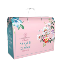 Cadeau de couette d'été textile de maison couette en soie polaire pour climatisation boîte en carton ondulé à main avec impression de gaufrage