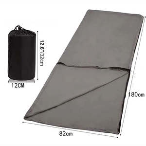 Doublure de sac de couchage en polaire 180 cm de long, taille complète, fermeture éclair, couverture de camping pour l'extérieur et l'intérieur, utilisée avec un sac pour adultes par temps froid - Product Image 2