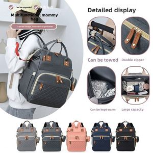 Mochila Pañalera Multifuncional con Puerto USB y Cuna Plegable, Logotipo Personalizable, Bolsa de Maternidad para Viajes, para Mamá y Papá - Product Image 2