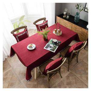 Modern Luxury Rectangular Wedding <b>Table</b> <b>Cloth</b> Customizable OEM ODM Fast Shipping Waterproof Washable Plain Colour Woven Technics - Product Image 1