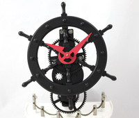 Reloj de giro de página Digital de moda, reloj de mesa de barco Vintage, Reloj de decoración del hogar, escritorio, reloj con tapa automática