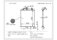 Système de refroidissement Winsee : Nouveau radiateur brasé avec cœur en aluminium et réservoirs en plastique pour Perodua Bezza 16- Mt, moteur 1.3L