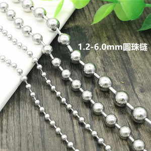 สร้อยลูกปัดสแตนเลส Anno Jewelry ขนาด 1.2-6.0 มม. แบบกลม สำหรับงาน DIY อุปกรณ์ทำเครื่องประดับ - Product Image 4