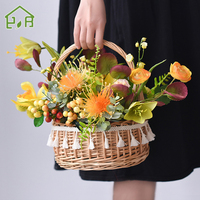 Yrhome Nouveaux pots de fleurs modernes en osier tressé, faits à la main, écologiques et enduits, pour la maison et le jardin