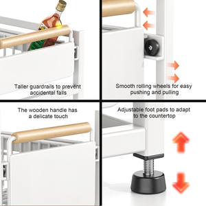 Juego de estantes y cajones extraíbles para especias, organizador de armario pequeño para cocina, venta al por mayor - Product Image 3
