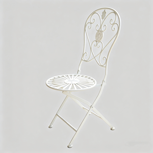 <span class=keywords><strong>Set</strong></span> di <span class=keywords><strong>Tavolo</strong></span> e <span class=keywords><strong>Sedie</strong></span> Pieghevoli in Ferro Stile Retrò Francese per Esterni, Balcone, <span class=keywords><strong>Giardino</strong></span>, Caffè, Matrimoni e Banchetti - Product Image 5