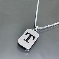 Collier avec initiale en acier inoxydable, pendentif alphabet 26 lettres, collier pour homme et femme, bijoux personnalisés, cadeau