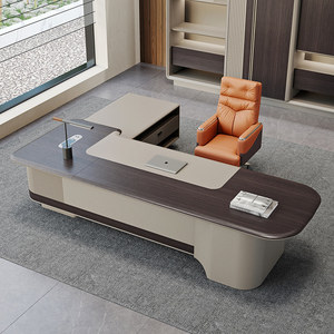<span class=keywords><strong>Bureau</strong></span> de direction haut de gamme en noyer en <span class=keywords><strong>L</strong></span>, style luxe discret, avec armoire auxiliaire et chaise laquée - Product Image 1
