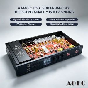 AOFO MX-3 Tube Preamp Digital Audio Processor with DSP Bluetooth USB Professional <strong>Sound</strong> System for Stage KTV - Product Image 5