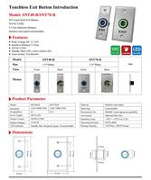 Bouton de déverrouillage de porte à capteur infrarouge avec indication LED Keysecurity, ouverture sans contact par geste, interrupteur de sortie en métal IP37 intelligent