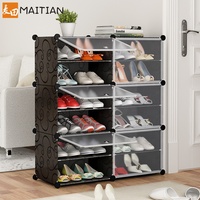 Zapatero de Plástico Extensible y Portátil Moderno, Mueble para Sala de Estar, Uso en Hogar, Hotel, Hospital y Almacén