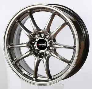 Car wheels 1070 hot golden full painting car mag 4x100 17 inch rims for sale