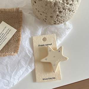 Barrette à cheveux vintage coréenne Y2K avec étoile colorée et strass, décorations pour filles - Product Image 3