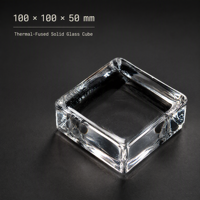 Brique de verre carrée solide ultra-transparente anti-UV, bloc architectural en verre cristallin, textures effet glace, résistante au feu, pour salle à manger et entrée de luxe