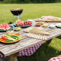 Brochettes en bambou Teppo écologiques très vendues, 18 cm, résistantes à la chaleur, pour grillades au charbon de bois, avec logo personnalisé
