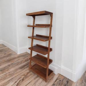 Estantería de Madera de Teca Sólida, Librería Versátil de Estilo Contemporáneo Z, Muebles Antiguos para Sala de Estar, Oficina en Casa, Comedor y Cocina - Product Image 4
