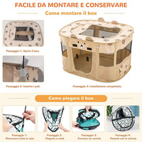 Chambre de mise bas respirante pour chat, lit pour chat et chien, chambre de mise bas pliable pour animaux, chambre de mise bas fermée pour chat, tente pour animaux