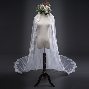 Bridal Veil One Layer Party Sex Long Cathedral <b>Wedding</b> Veils and <b>Accessories</b> - Product Image 2