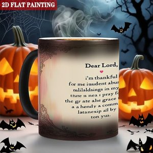 Heat Reveal Novelty Mug Frosted Black 11oz <b>Ceramic</b> Color Changing Coffee <b>Cup</b> - Product Image 6