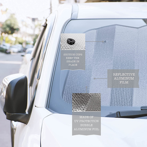 Custom Bubble Foldable Front Windshield <b>Car</b> <b>Sun</b> Shades with Custom Printing PE Material Temperature Lowering Function - Product Image 2