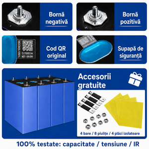 Celdas prismáticas LiFePO4 StocK UE Polonia MB31 de 314 Ah y 3.2 V, Clase A, 8000 ciclos, 4-16 unidades para almacenamiento solar DIY de 12V-51.2V - Product Image 3