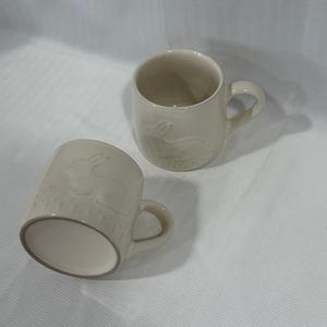 White Porcelain <b>Mug</b> Embossed Ceramic Coffee Tea Cartoon Design <b>Reusable</b> Food Safe Dishwasher Microwave Safe Business Gifts - Product Image 3