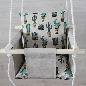 Columpio de <span class=keywords><strong>Madera</strong></span> Sensorial para Bebés, <span class=keywords><strong>Hamaca</strong></span> con Cinturón de Seguridad, Color Personalizado, Unisex para Bebés y Niños - Product Image 5