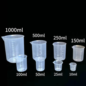 Vaso graduado de plástico para laboratorio, 10ml, 25ml, 50ml, 100ml, 150ml, 250ml, 500ml, 1000ml - Product Image 2
