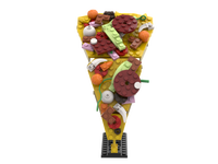 Set de Decoración de Restaurante con Bloques de Construcción de Plástico Personalizados, Modelo de Pizza, Tema de Aviones, Escala 1:8, Juguete Educativo DIY, OEM ODM